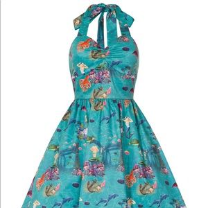 Lindy Bop Lorelei Mermaid Halter Dress sz 4 EUC